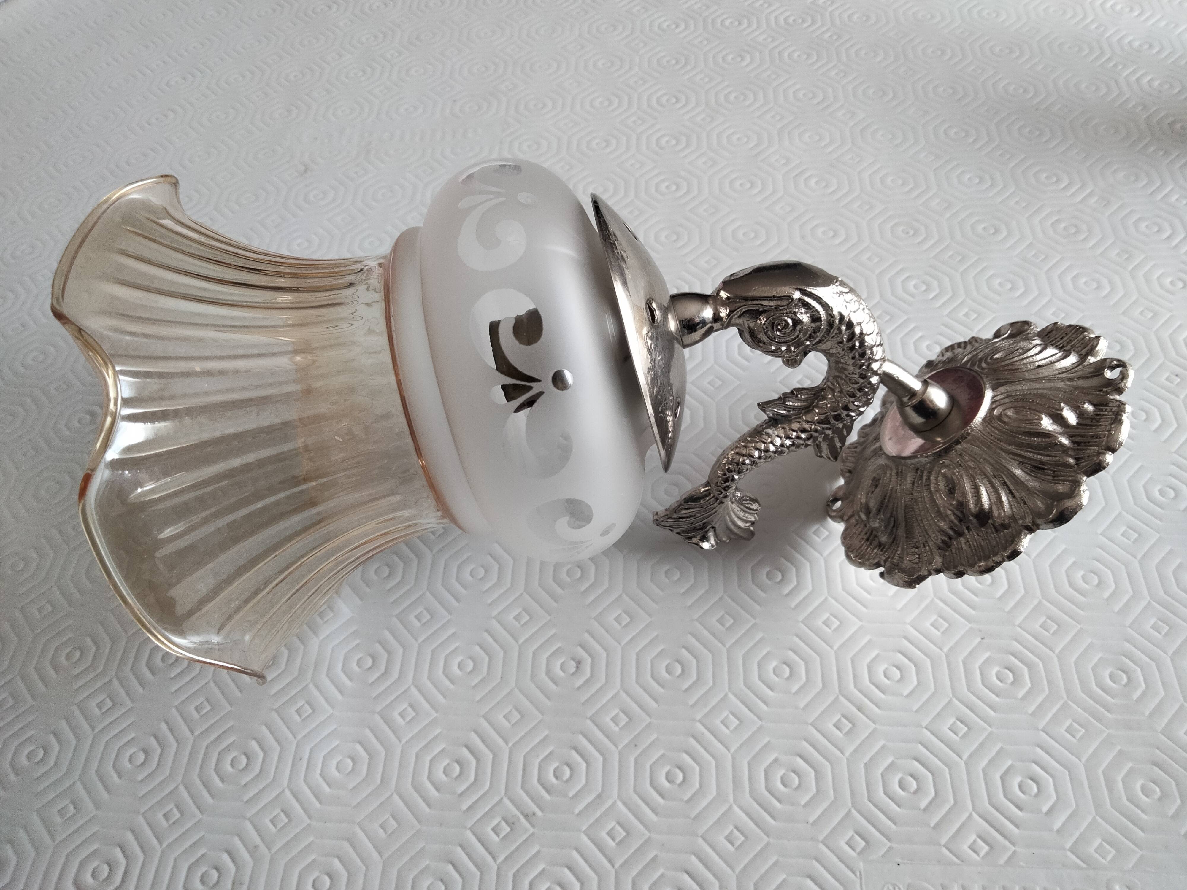 2 antique bathroom sconces