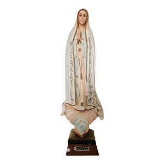 Our Lady of Fatima religious statue in resin and glass eyes