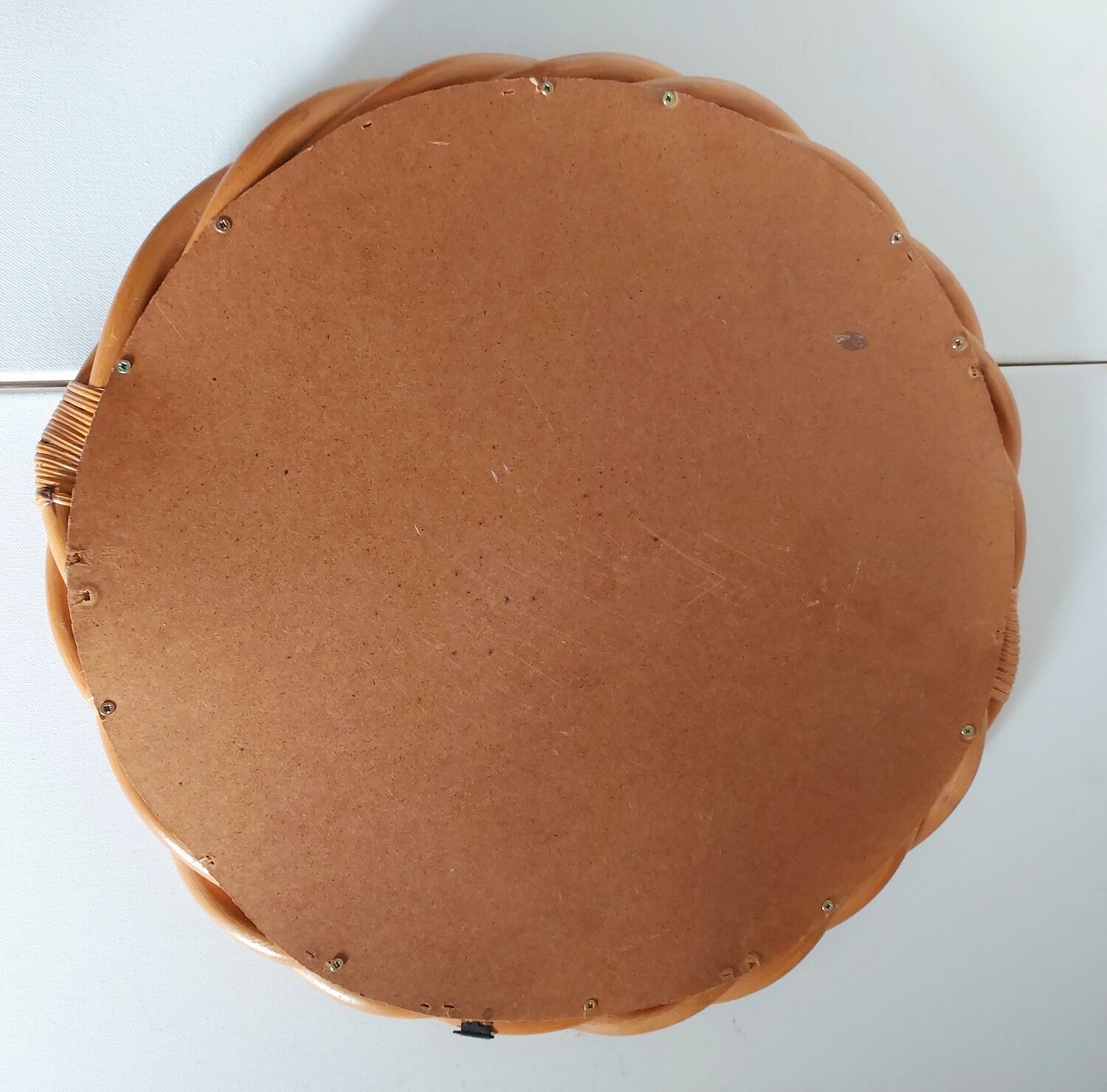 Bamboo circular mirror