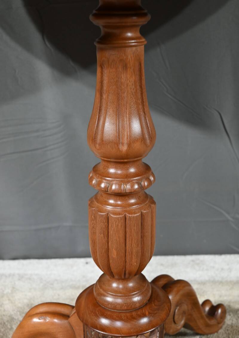 Oval Pedestal Table with Mahogany System, Louis Philippe period – 1st part 19th century