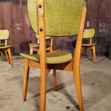 Lot of 6 chairs compass feet 1970
