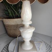 Lampe vintage avec pied en albâtre