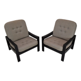 Pair of mid-century armchairs Leda Lux 1980's