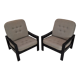 Pair of mid-century armchairs Leda Lux 1980's