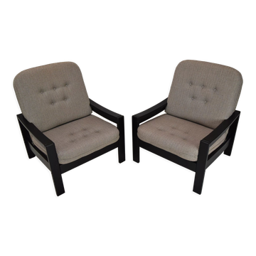 Pair of mid-century armchairs Leda Lux 1980's