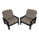 Pair of mid-century armchairs Leda Lux 1980's