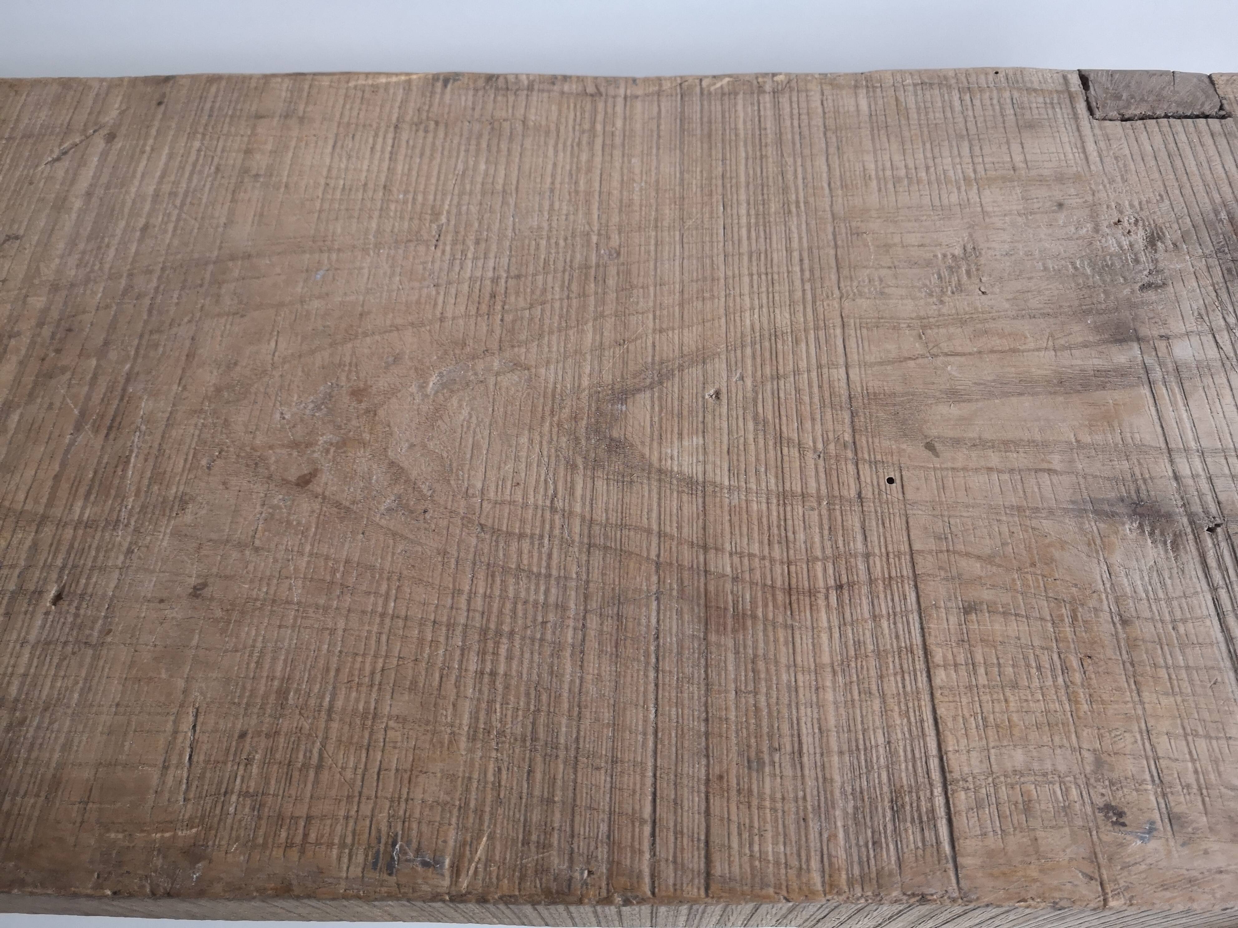 Industrial wood console