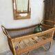 Rattan baby cot