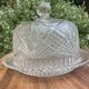 Pressed and moulded glass cheese dome