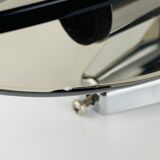 Pair of smoked glass and chrome wall lights from the 1970s.