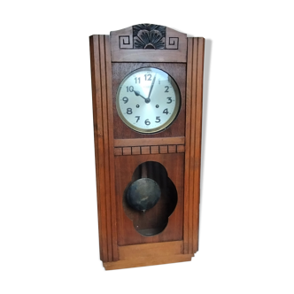 Wooden clock art deco style