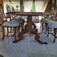 Dining table marquetry Naples with 6 chairs - Impeccable condition