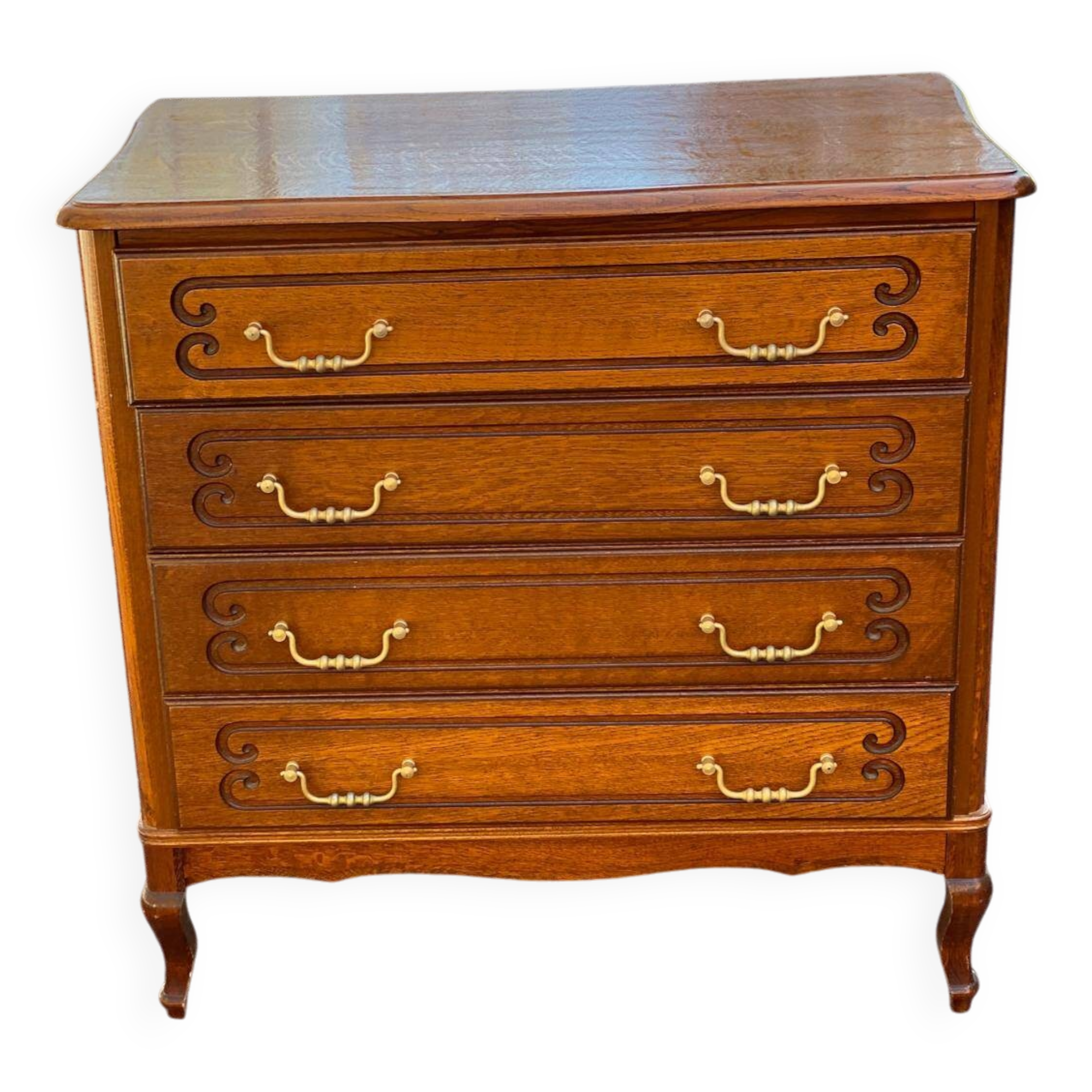 Commode Louis XV en bois massif
