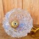 Globe pendant light in chiseled glass