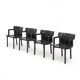 Black Vintage Chairs 4870 by Anna Castelli for Kartell, 1980s, set of 4