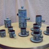 Coffee service signed A. Maunier Vallauris from the 70s