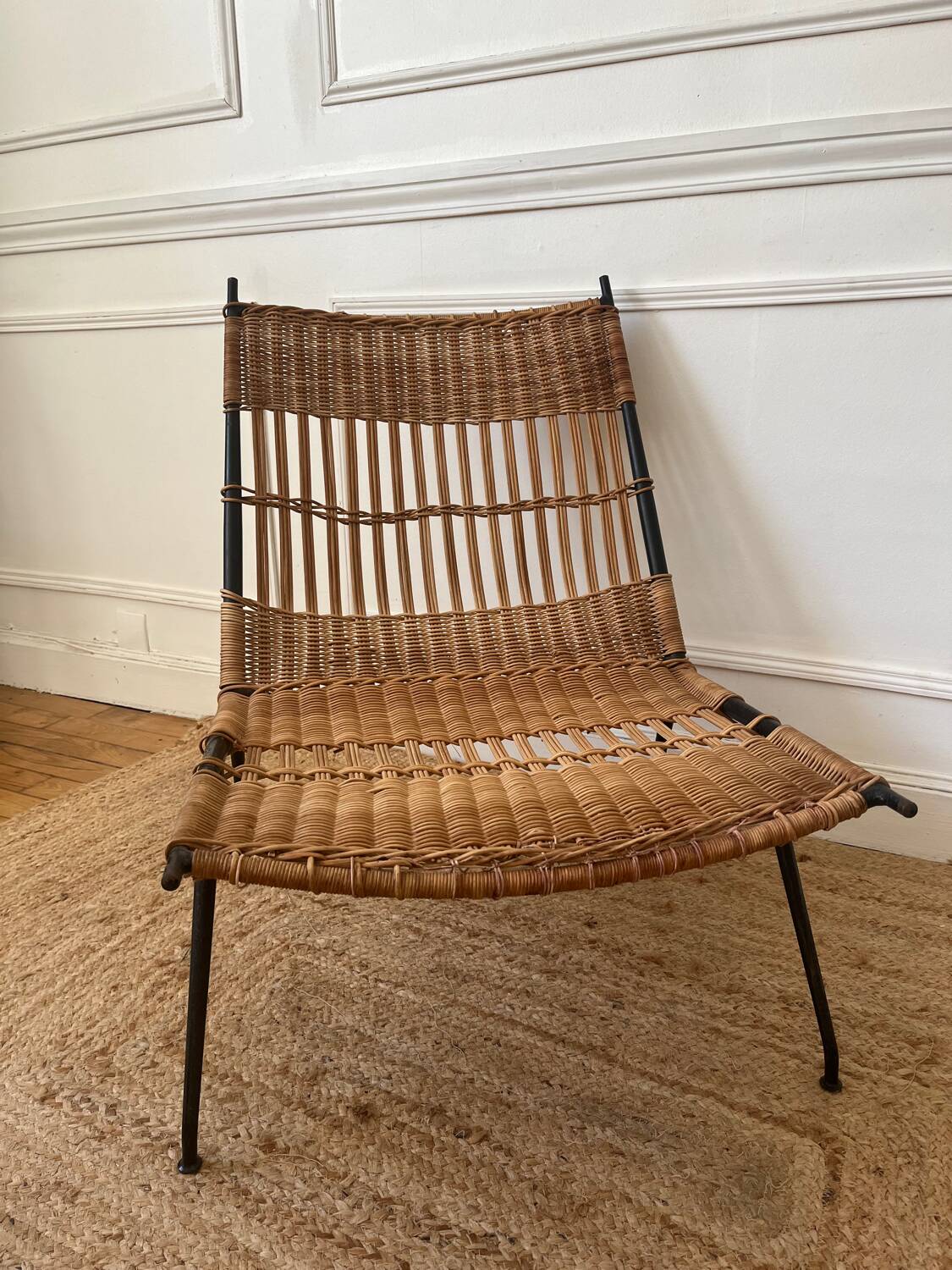 Raoul Guys Airborne rattan and metal armchair