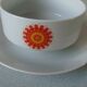 Old saucière bowl décor big orange flower 1970s Winterling Bavaria