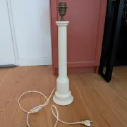 Vintage column lamp base in crackled ceramic