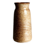 Spotted ceramic vase, rustic design.