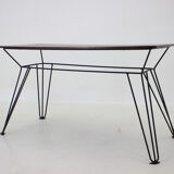 1970's Wallnut Veneer Side Table, Czechoslovakia
