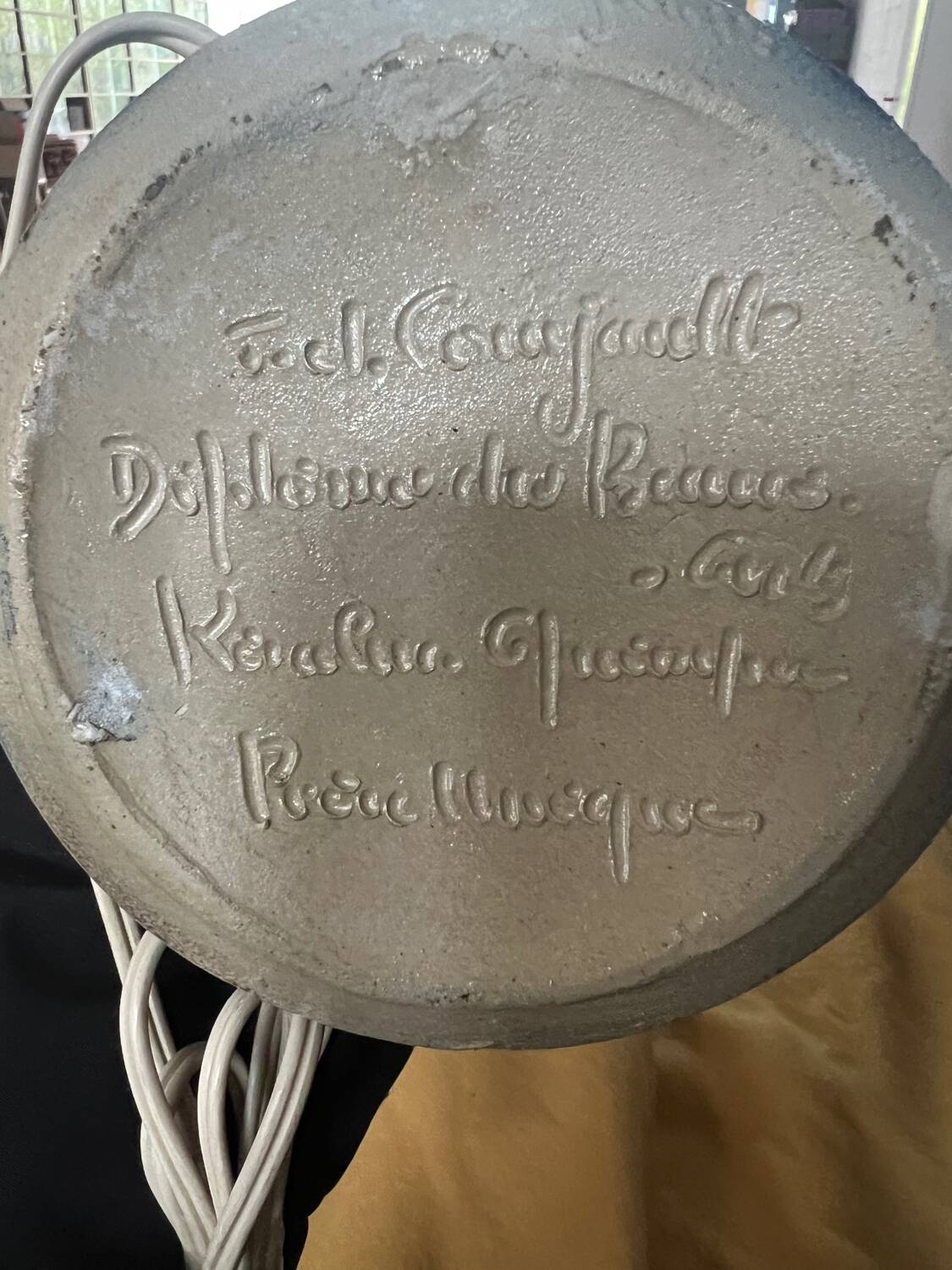 Magnificent vintage lamp signed by Jean-Claude Courjault.