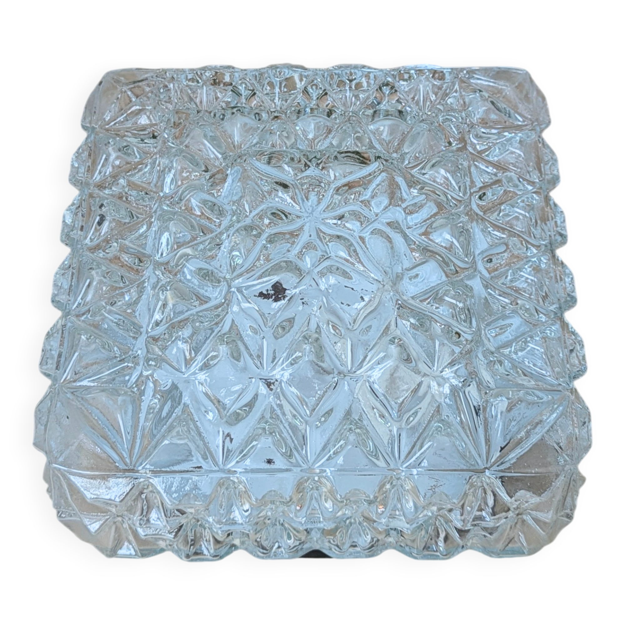 Square glass ceiling light