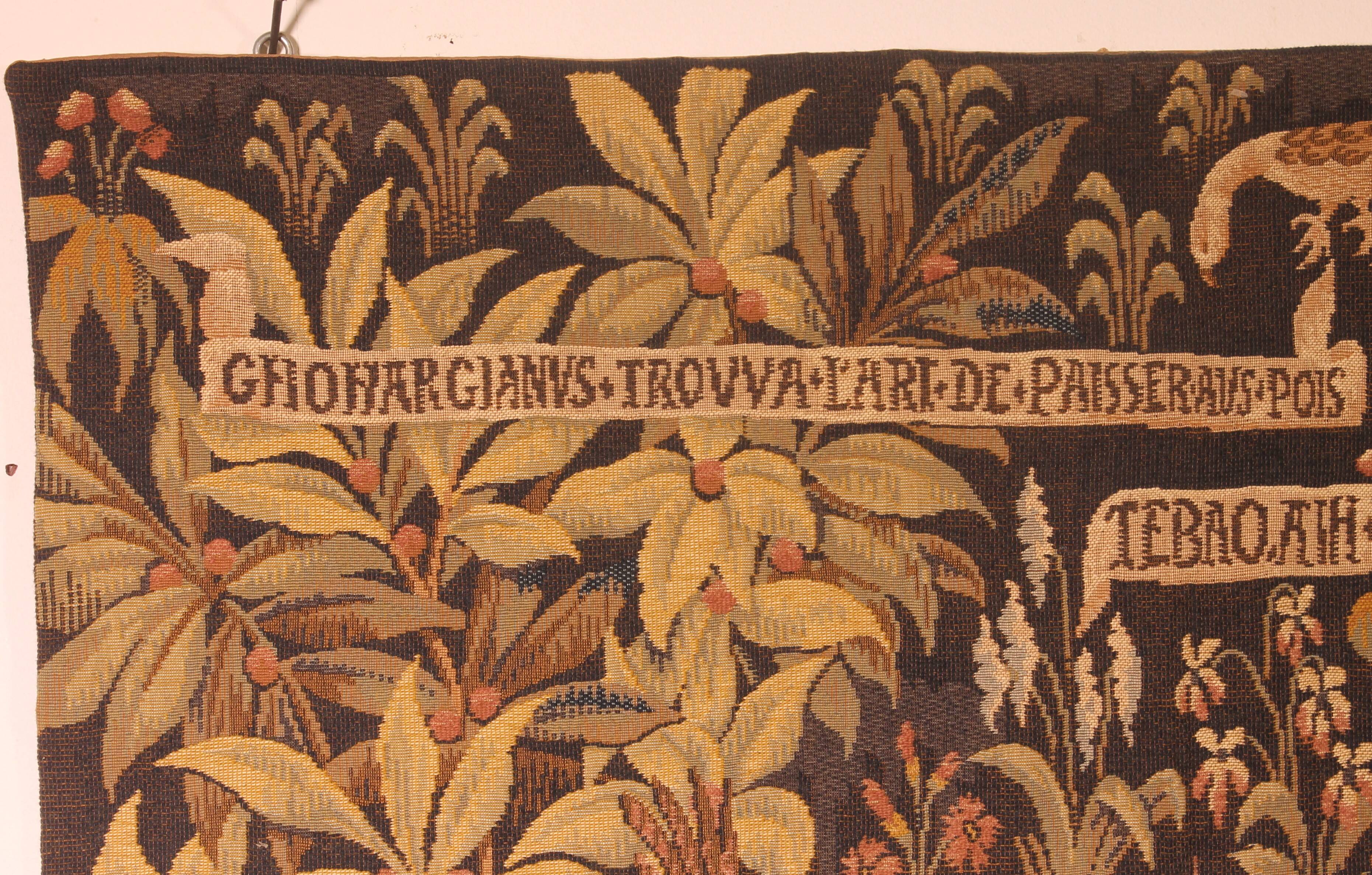 tapisserie représentant la pesée et l'art de forger