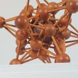 Vintage Mid Century wooden structural atomic model danish scandi