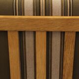 Vintage 1960s Danish low back lounge chairs in light oak, Henning Kjærnulf style