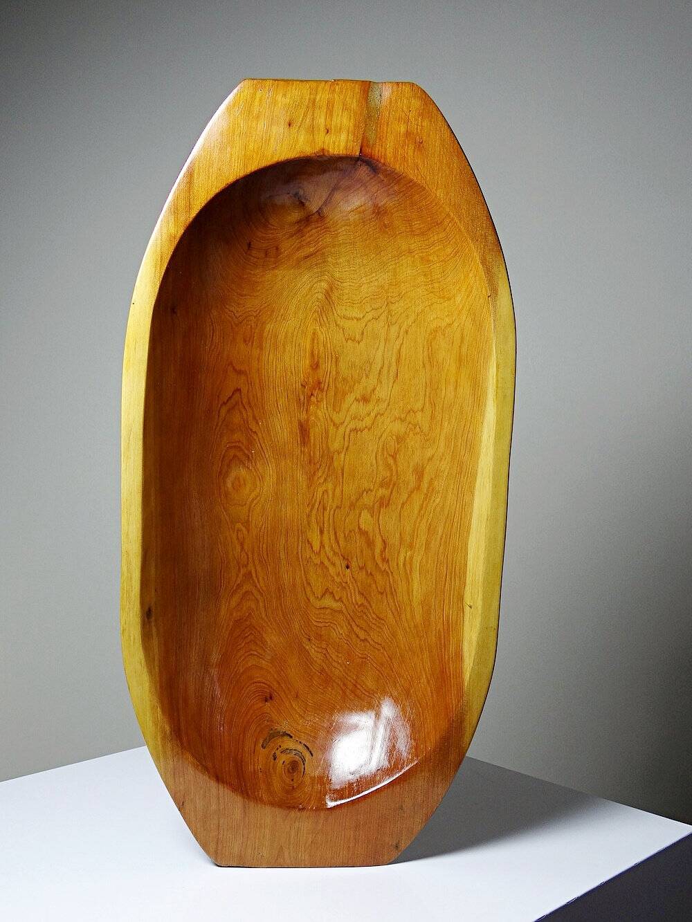 Large vintage Moroccan wooden dish, bowl, or hollow