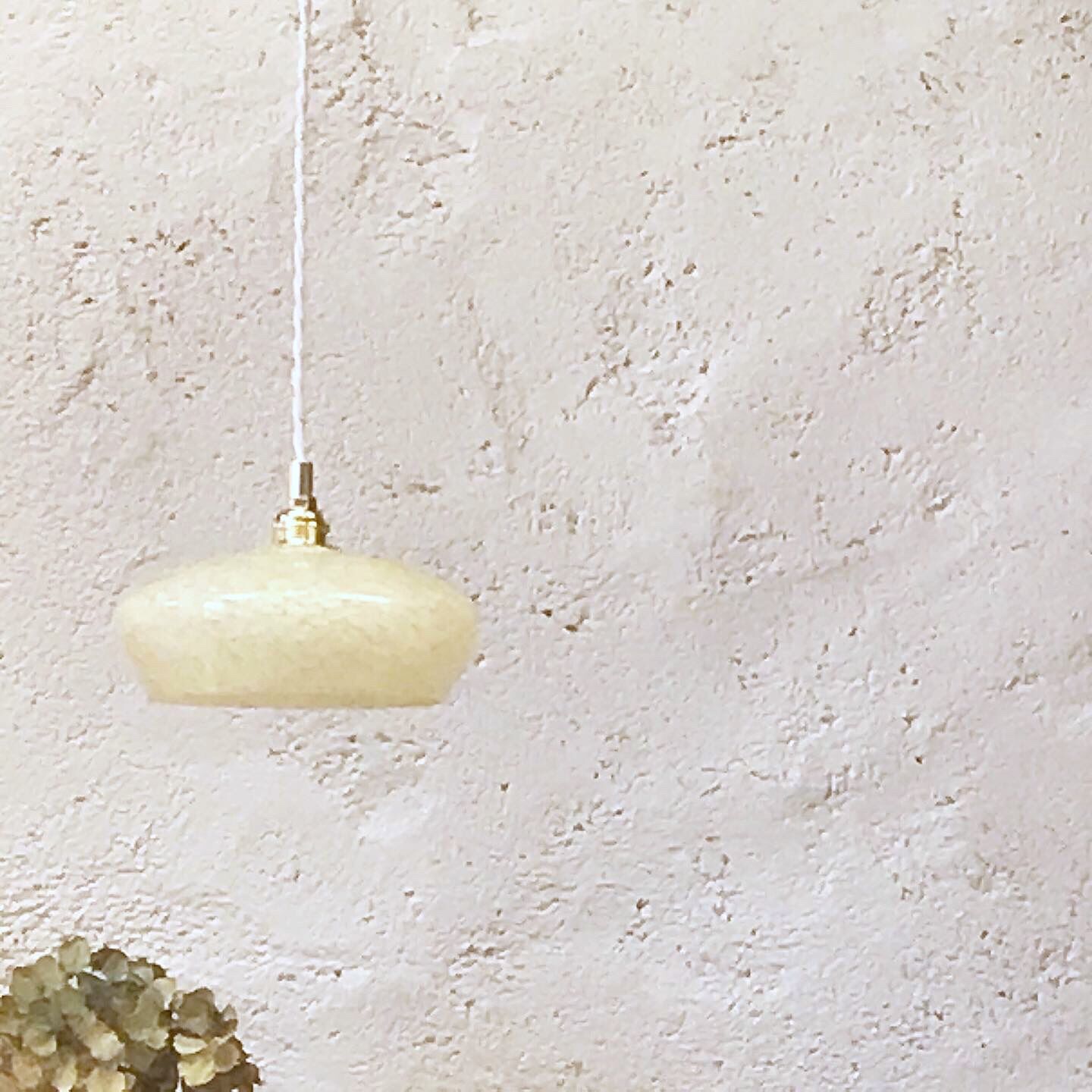 Yellow Clichy glass suspension