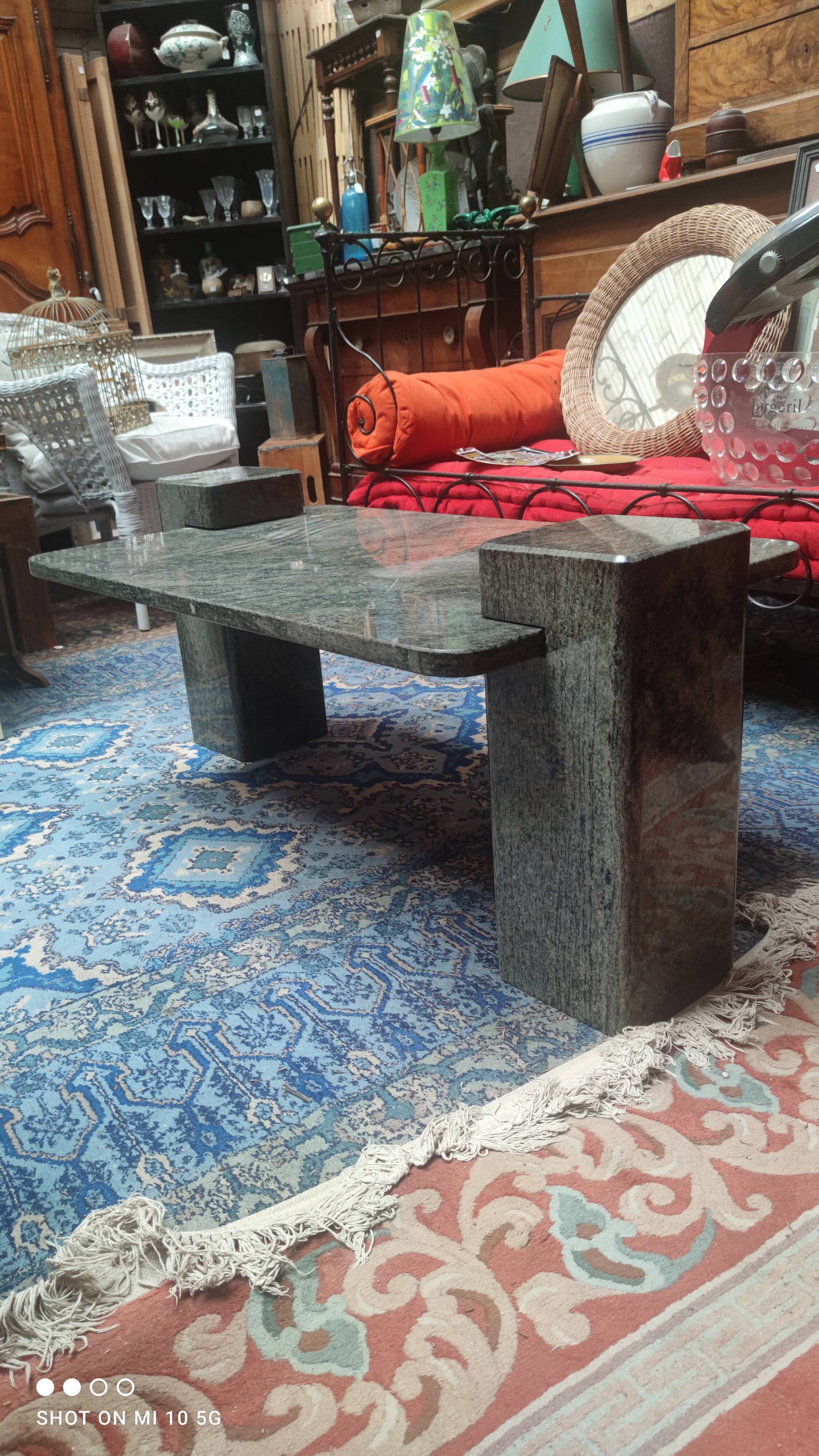 Minimalist granite coffee table circa 1970