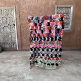 Moroccan carpet boucherouite colored - 85 x 140 cm