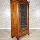 Vitrine ou bibliothèque en bois et placage d'acajou, 1890