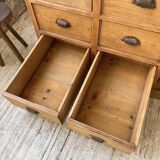 XXL solid oak counter sideboard