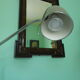 FLOOR lamp design COREP, lacquered steel taupe color, reclining