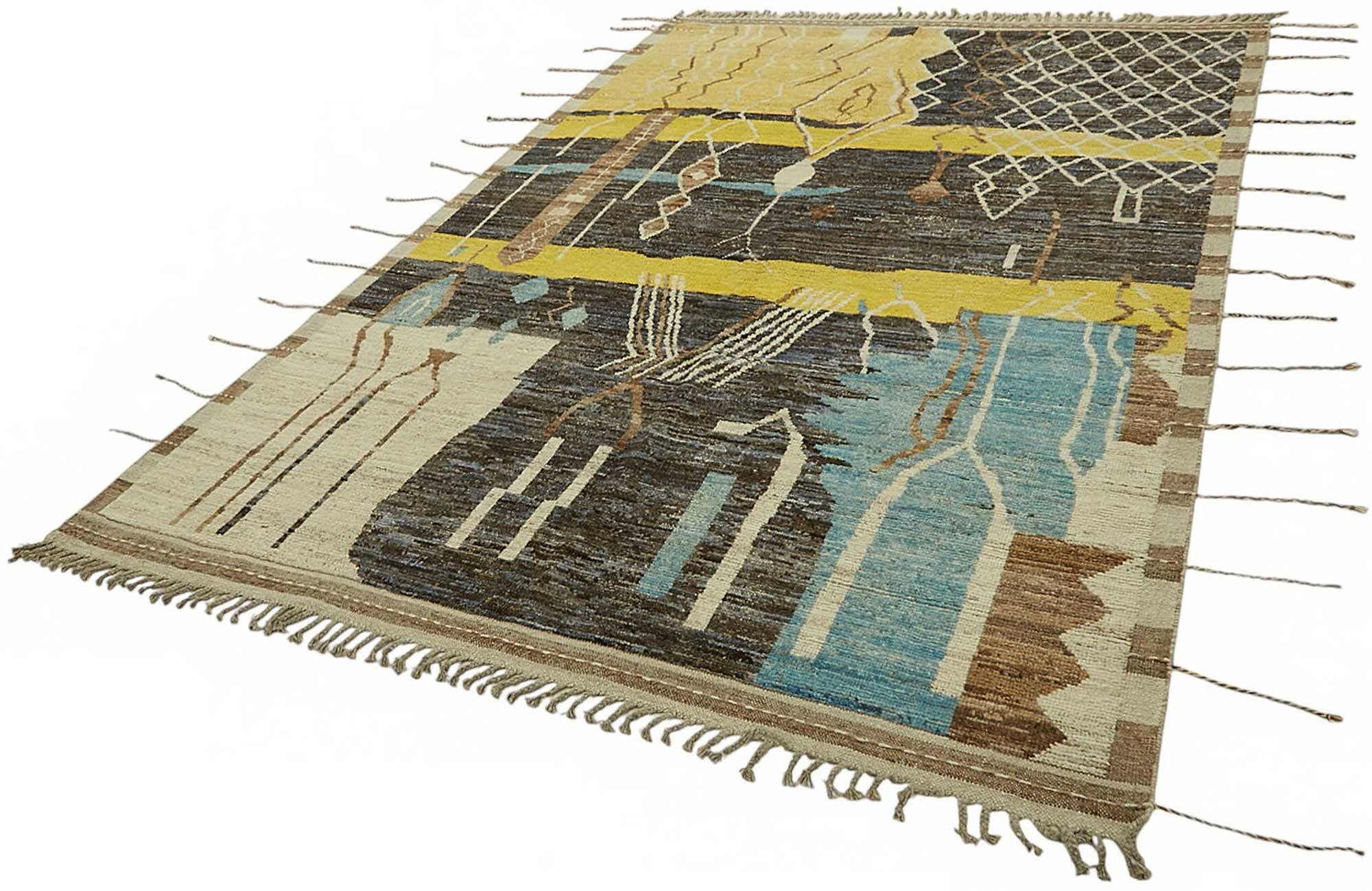 Hand-Knotted Tribal Unique 208 cm x 308 cm Multicolor Wool Carpet