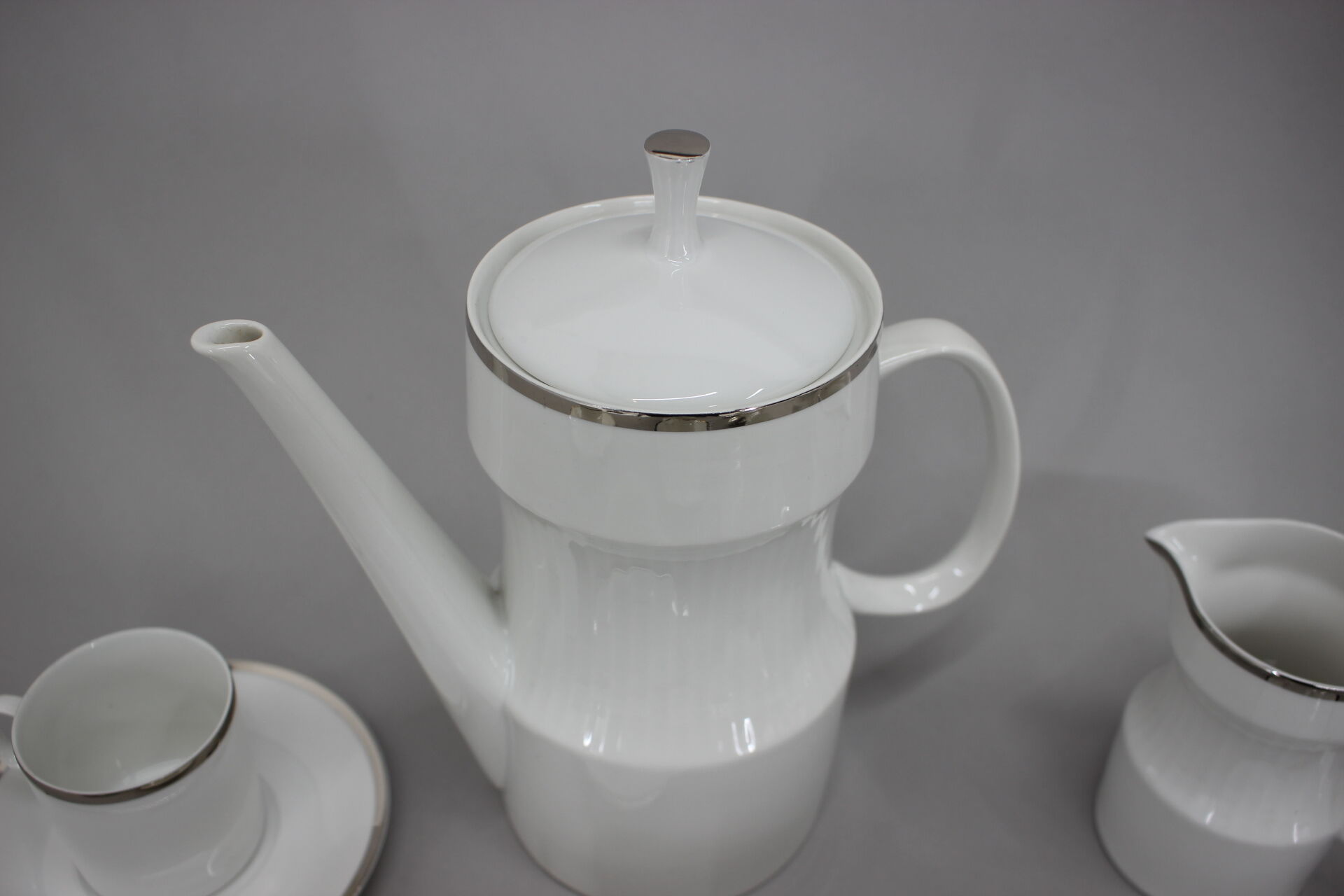 1964 Jaroslav Jezek Exlusive Porcelain Tea Set "Nefertiti", Czechoslovakia
