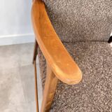 Danish teak & curly armchair