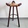 Vintage Spanish brutalist bar stool 1970s