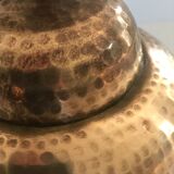 Vintage hammered brass lamp