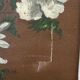 Oil on canvas by Mitzi 20th century still life bouquet of flowers whitewashed frame