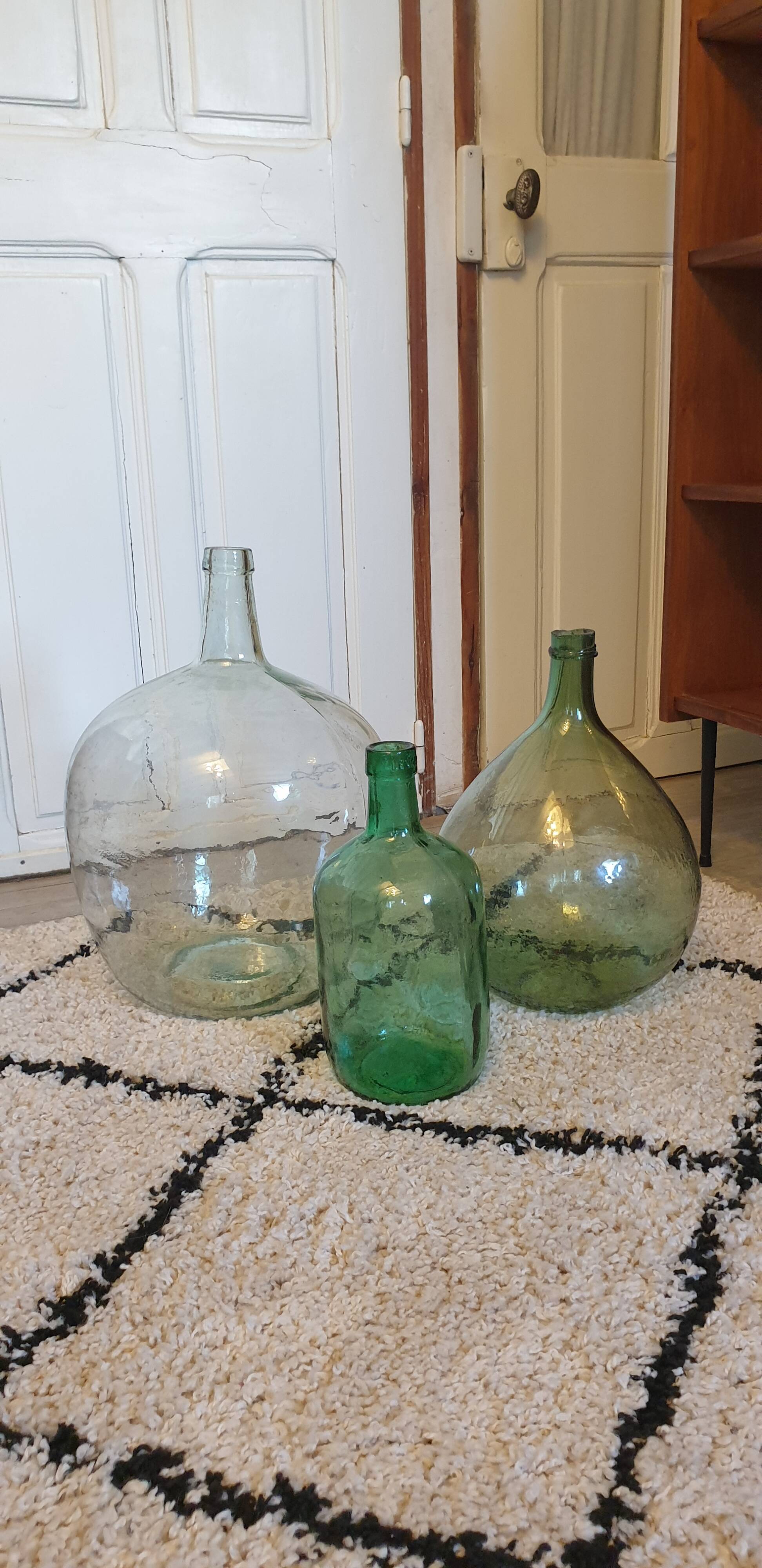 Lot of three demijohns