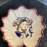 Hand-painted small maraîchine fruit cup signed by Henry Simon vintage