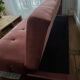 Powder pink convertible sofa