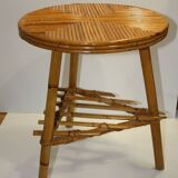Vinatge rattan side table