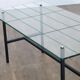 Modernist glass and metal coffee table 1950