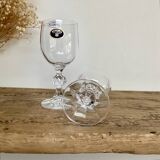 6 small Bohemian crystal glasses