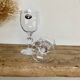 6 small Bohemian crystal glasses